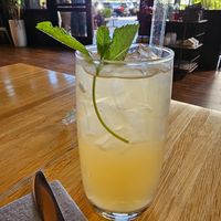 Peach lemonade was yummy at True Food Kitchen - Fashion Valley Mall in San Diego