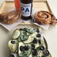 Foccacia   at Land & Monkeys - Les Halles in Paris