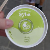 Ice cream - lime and basil at Land & Monkeys - Les Halles in Paris