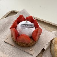 Strawberry tart  at Land & Monkeys - Les Halles in Paris