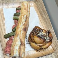 Lyonnais and chocolat noisette babka  at Land & Monkeys - Les Halles in Paris