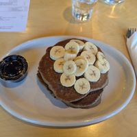 Banana buckwheat pancakes at Mile High Cafe in Idyllwild
