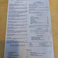 Menu (4/25) at Mile High Cafe in Idyllwild