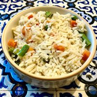 Vegetable rice at Feta Restaurant in Dubai