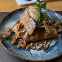 Biscoff waffles at The Crown Inn  in Rhyl