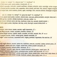 Menu 2
Vegan options are designated with a V
Vegetarian options with a VEG at True Food Kitchen in Dallas