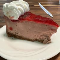 Vegan Strawberry Cheesecakee  at Adam and Eve Cafe in Birmingham
