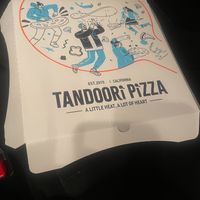 Pizza Box at Tandoori Pizza in San Jose