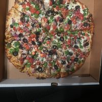 Curry Delight (vegan cheese) at Tandoori Pizza in San Jose