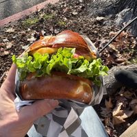 Needy Meaty burger  at Malibu Burgers in San Rafael