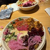 two bowls w/ tofu & potatoes at Simone's Kitchen 3 in Albany