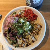 Large harissa tofu bowl  at Simone's Kitchen 3 in Albany