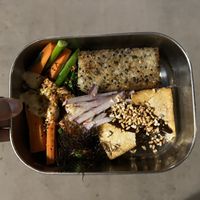 Tofu bento box  at Kitoko Maui in Kihei