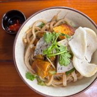 "Cao lau" rice noodle at Sadi Vegan House in Da Nang