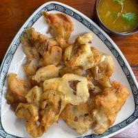 Oyster mushrooms with orange sauce at Sadi Vegan House in Da Nang