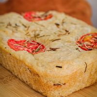 Focaccia at Café Veg Mãe e Filha in Sao Paulo