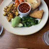 The scrambled tofu is magic!   at The Cosy Club in Cardiff