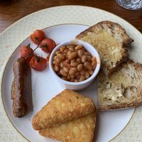 A bit bare because I took off the spinach and mushrooms! But delicious!   at The Cosy Club in Cardiff