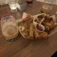 Vegan Korean platter from Korean Grub Club  at State Of Kind Brew Co in Wigan