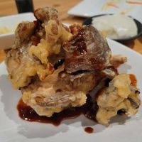 Village Spicy Fried Blue Oyster Mushroom with gochujang at Village of OM in Sacramento