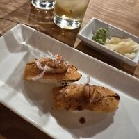 Oshi salmon nigiri at Village of OM in Sacramento