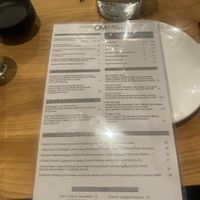 Menu  at Village of OM in Sacramento