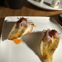 Lions mane nigiri   at Village of OM in Sacramento