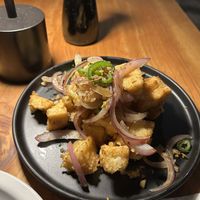 Salt and pepper tofu  at Village of OM in Sacramento