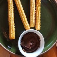 Churros com creme de avelã at Casa Erva Doce in Santa Rita Do Sapucai