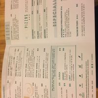 Menu at Lucuma in Guadalajara