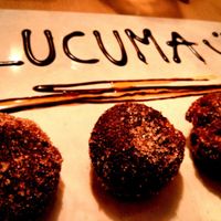 Improvised dessert prepared by the chef. Banana with coconut oil and brown sugar. at Lucuma in Guadalajara