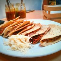 Various delicious tacos. at Lucuma in Guadalajara