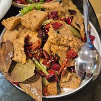 Fried fish slices (mala) at Green On Earth in East Singapore
