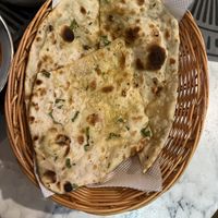 Garlic naan  at Green Diamond Indian Restaurant & Bar in Porto