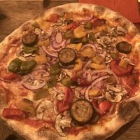 Vegan pizza  at Flame Factory in Appledore