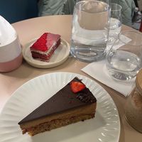 Vegan chocholate cake at Red Velvet Cake & Bar in Kosice