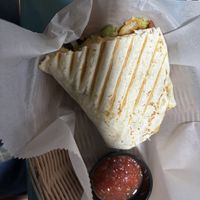 Vegan burrito  at 3 Birds Coffee Co in Pueblo
