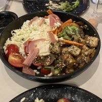 Teriyaki salad after a few bites  at Sale e Pepe - San Telmo in Buenos Aires