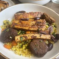 Mediterranean bowl with tofu  at Flora in Des Moines