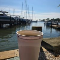 Decaf Americana with oat milk at Oscar's Coffee in Annapolis