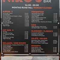 Menü  at Niko's Street Food Bar in Galtuer