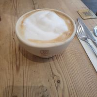 Latte at Le Pain Quotidien - Victoires in Paris