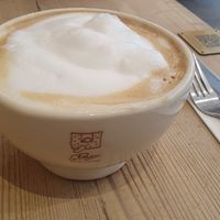 Latte at Le Pain Quotidien - Victoires in Paris