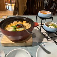 Tofu and mushrooms   at Wenxian Vegetarian Tea Restaurant in Taiyuan