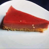 vegan raspberry cheesecake  at Il Bio dei Medici in Florence