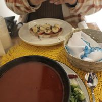 Cacao Amor Toast (top), handmade Tortillas (middle), menudo (bottom) at Abuelita Coco in Oak Lawn