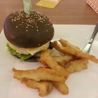 Black burger at Simple Life - Jalan Sultan Ismail in Kuala Lumpur
