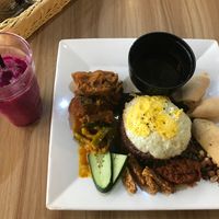 Nasi Lemak. Really tasty. Egg optional  at Simple Life - Jalan Sultan Ismail in Kuala Lumpur