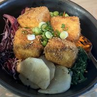 Crispy tofu bowl - it’s huge!   at Yoi in Stockholm