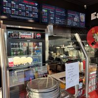 Menu, order counter an preparation area  at Fat Bastard Burrito   in Halton Hills